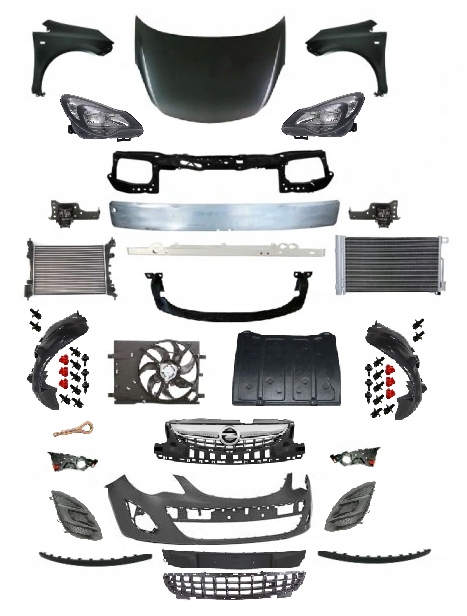 OPEL CORSA D LIFT 2011-2014 KOMPLETNY PRZÓD MASKA