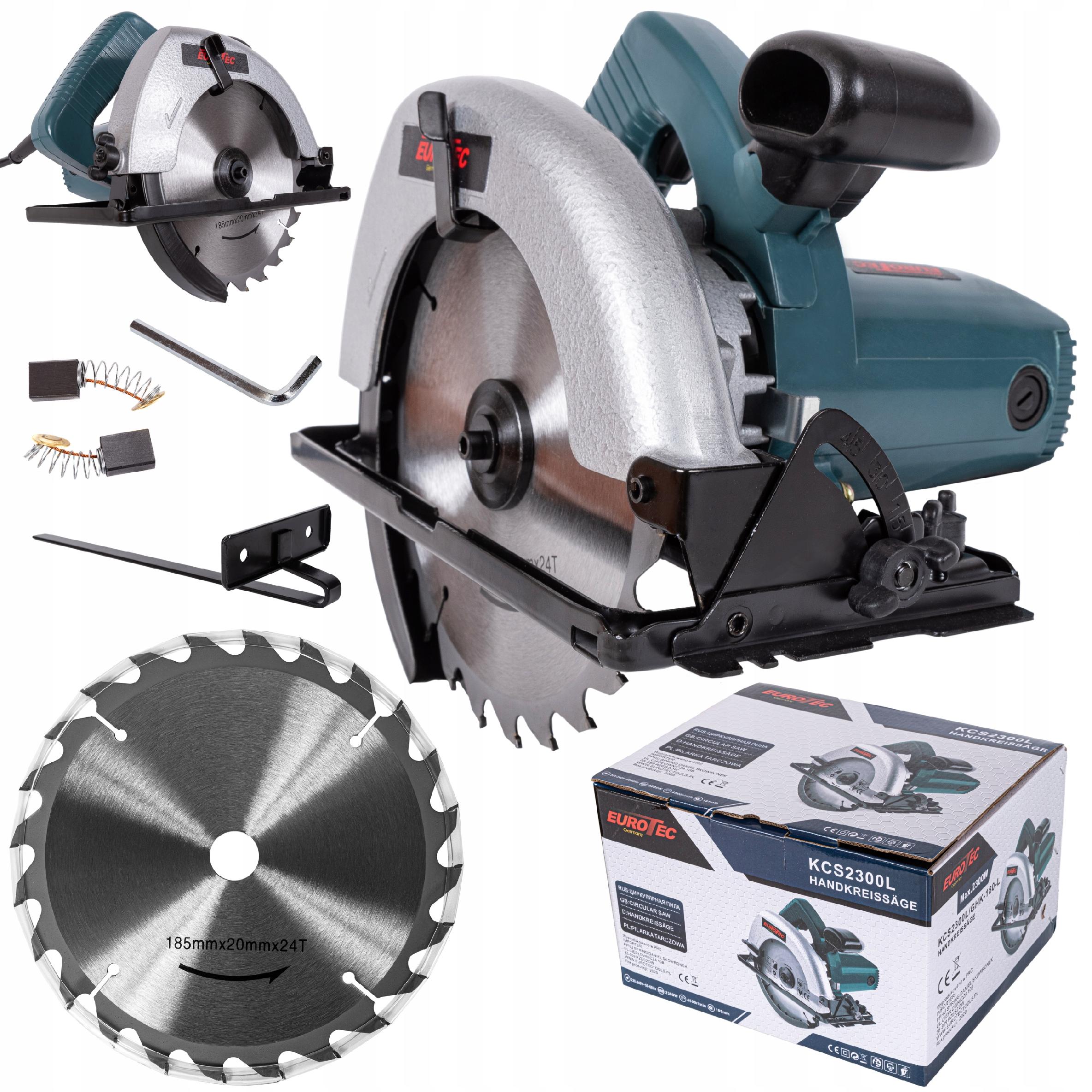Pilarka Krajzega Piła Tarczowa Ręczna Do Drewna Przecinarka Zestaw 2300W