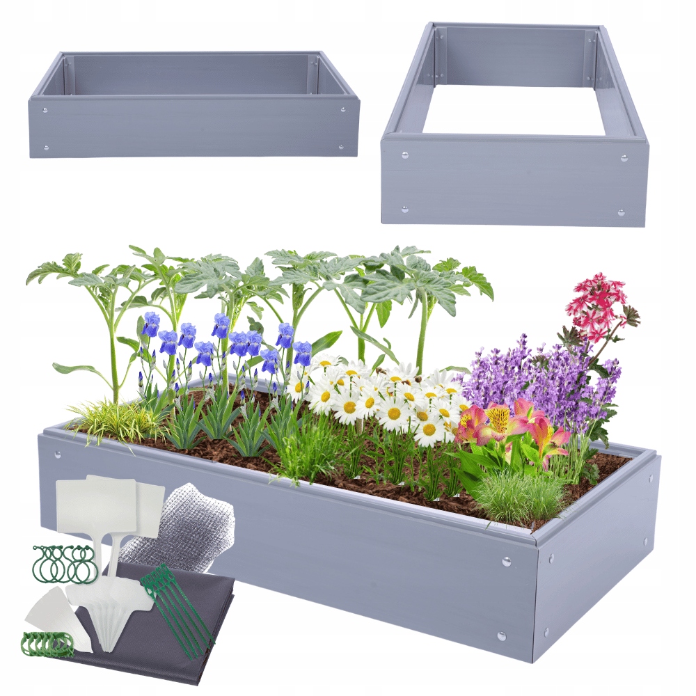 Plastový vyvýšený záhon z plastu zeleninový záhon, truhla z Pvc 20x120x50