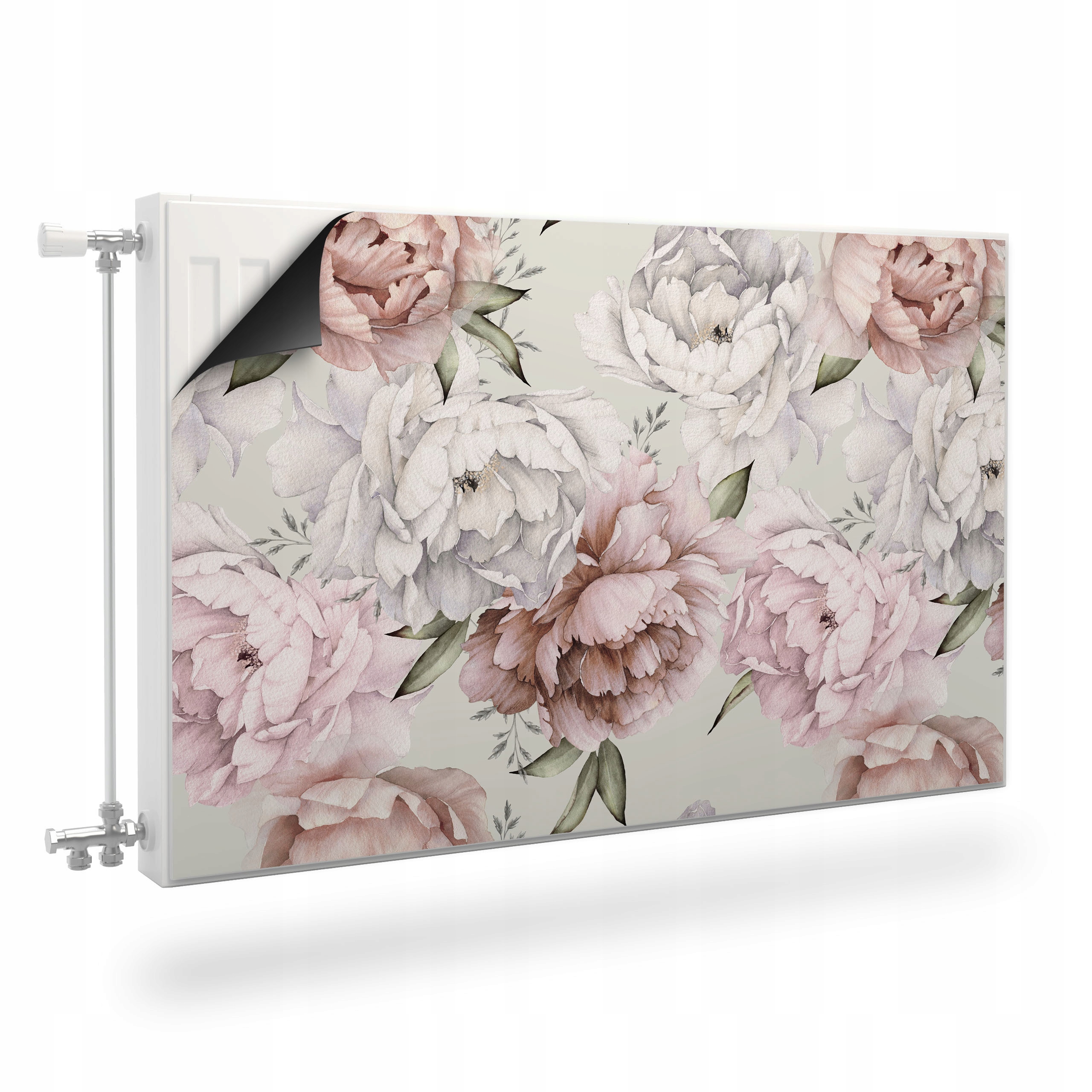 Mata MAGNETYCZNA Kaloryfera Peonie KWIATY 110x60