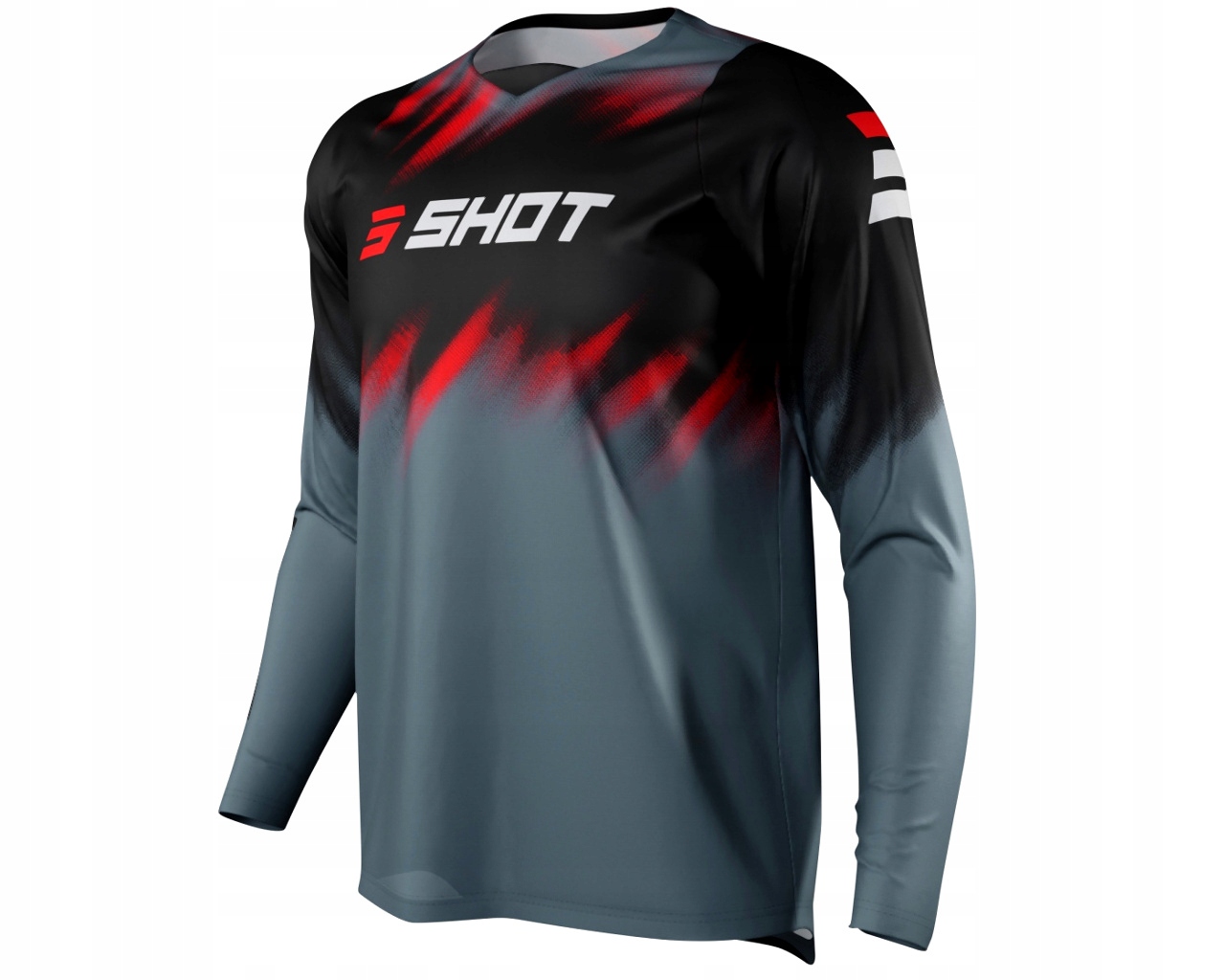 KOSZULKA SHOT RACING MOTO DEVO VERSUS BLACK RED CROSS QUAD ATV ENDURO 2XL