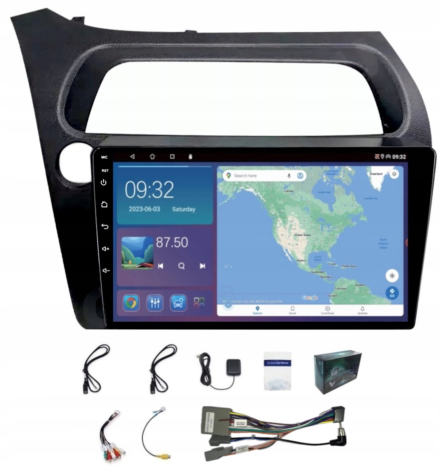 Gps Navigace Rádio Honda CIVIC 2006-2012 Carplay Android Auto 4GB 64GB