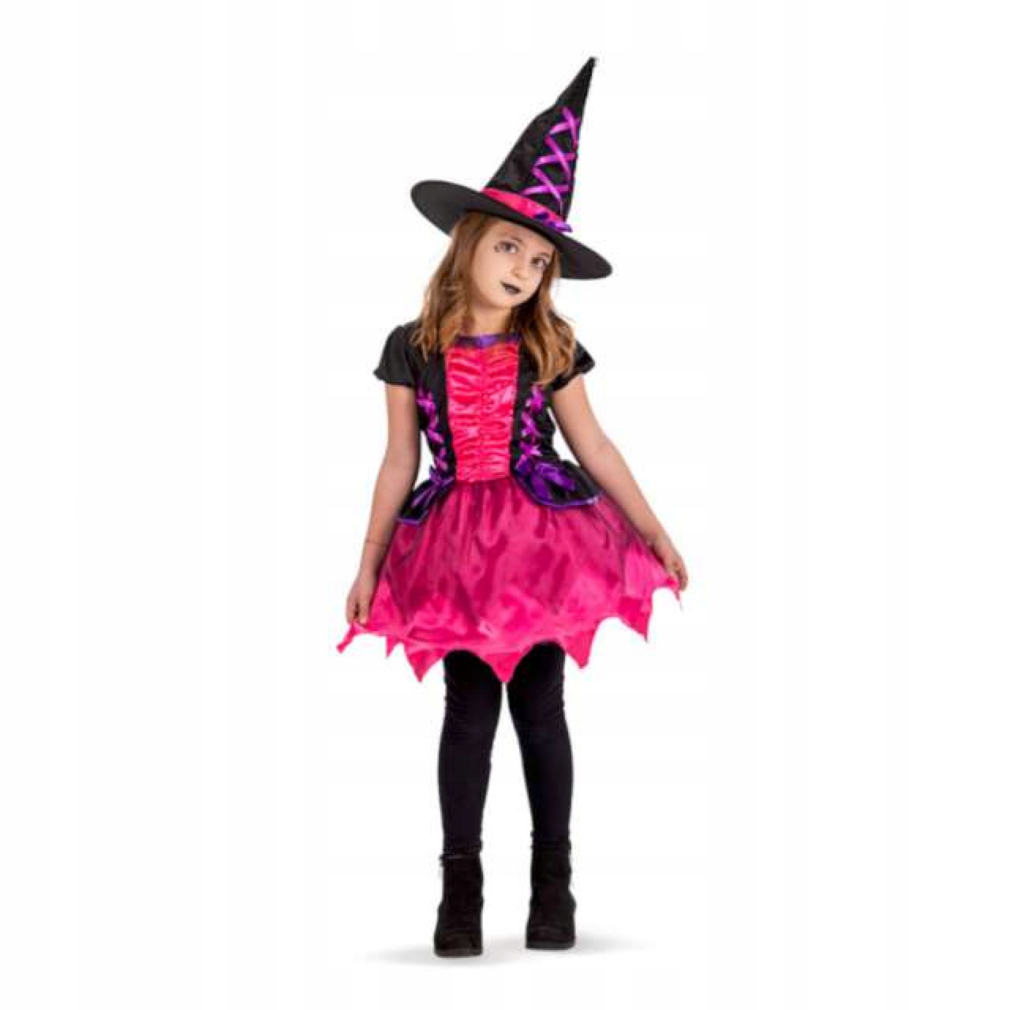 Strój dziecko Halloween różowa Czarownica