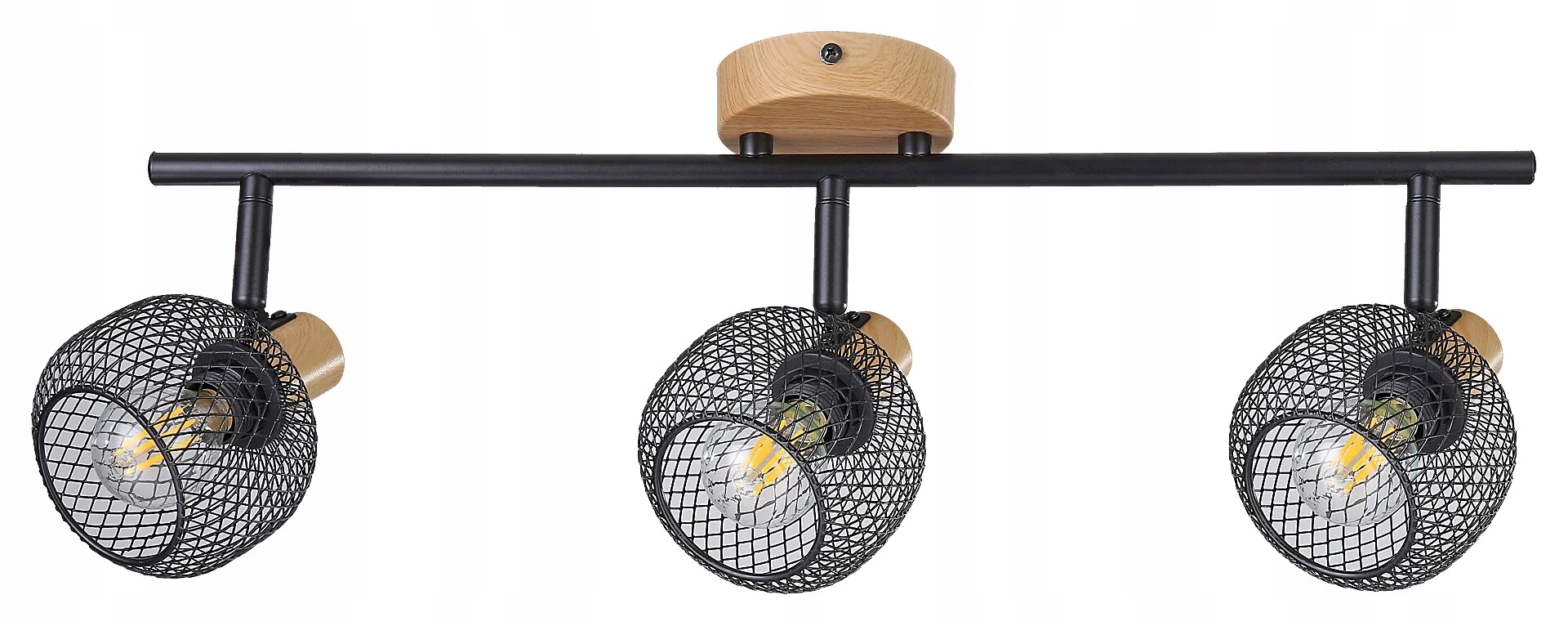 Osvětlovací lišta buk černá matná E14 3x40W Grendel 3129 Rabalux