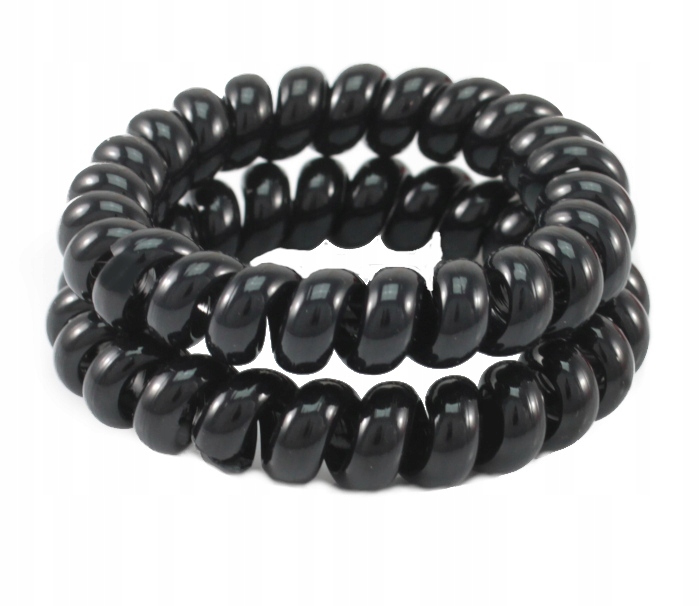 

Gumka Do Włosów Duża Czarna Sprężynka 2 Sztuki