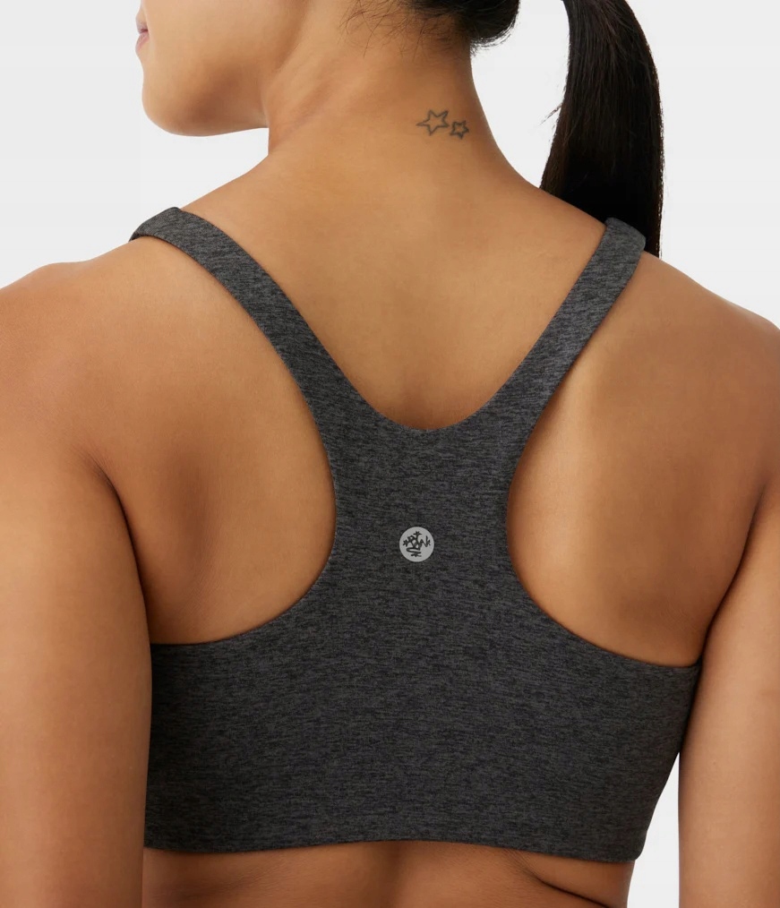 Manduka Dhara Scoop Biustonosz do Jogi Phantom Heather M