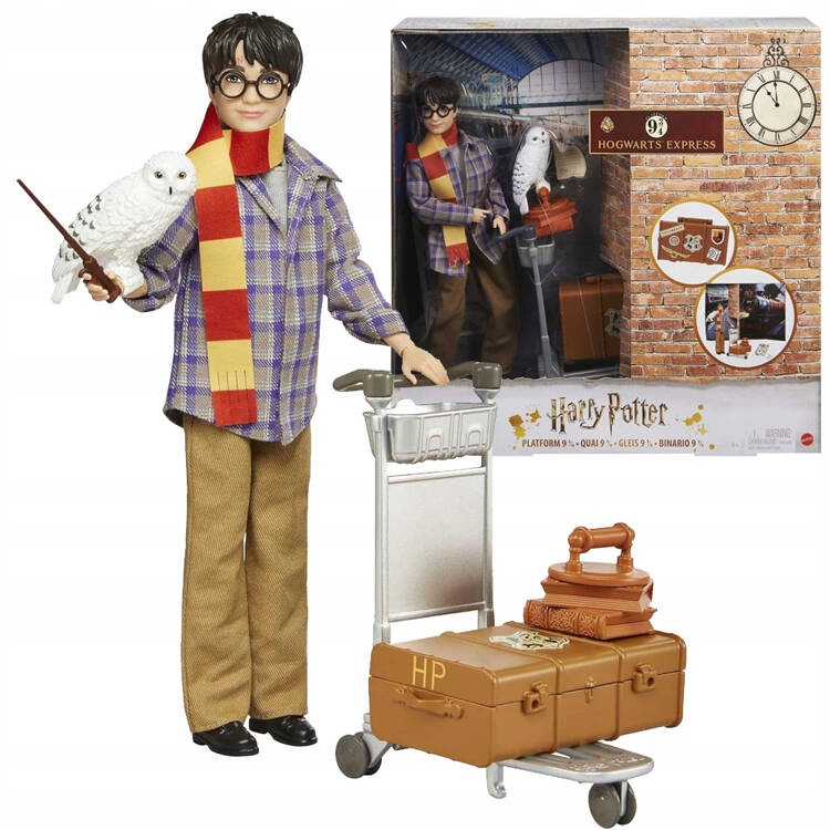 Harry Potter 30CM Mattel Sowa Hedwiga Peron 9 3/4 Zestaw Kolekcjonerski