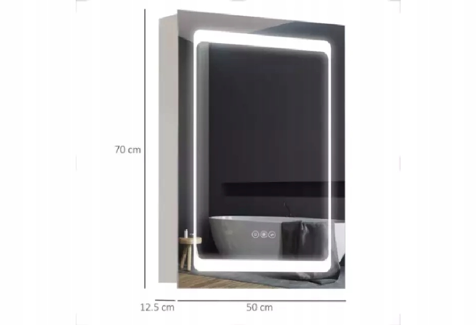 kleankin Szafka łazienkowa z lustrem podświetlana LED Marka inna marka