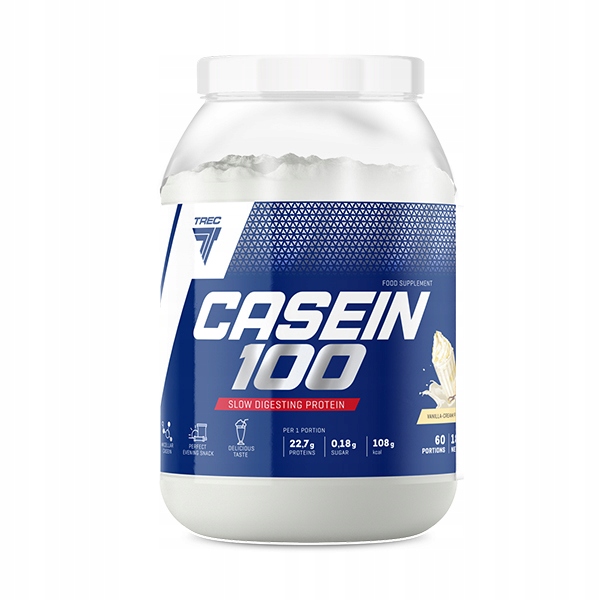 Trec Casein 100 1800 g Micelární Kasein Bílkovina Noc Vanilkový