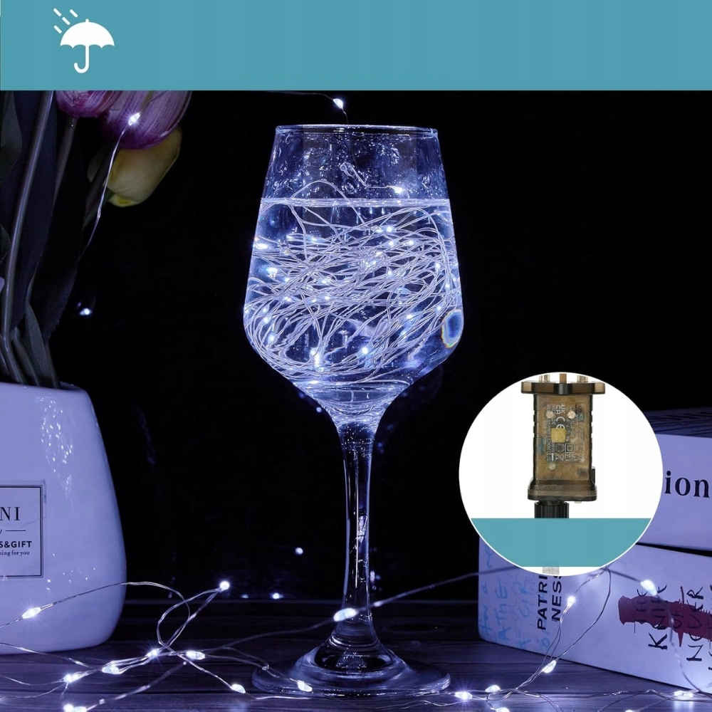 VACOULERY Girlanda Wodoodporna Lampki Łańcuch Świetlny 200LED 23M — miniatura 12