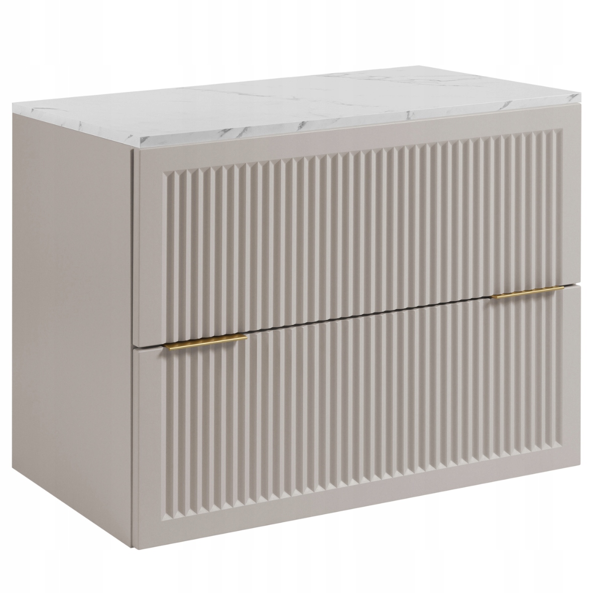 Koupelnová skříňka Pod Umyvadlo 60 kašmír ryfle deska mramor