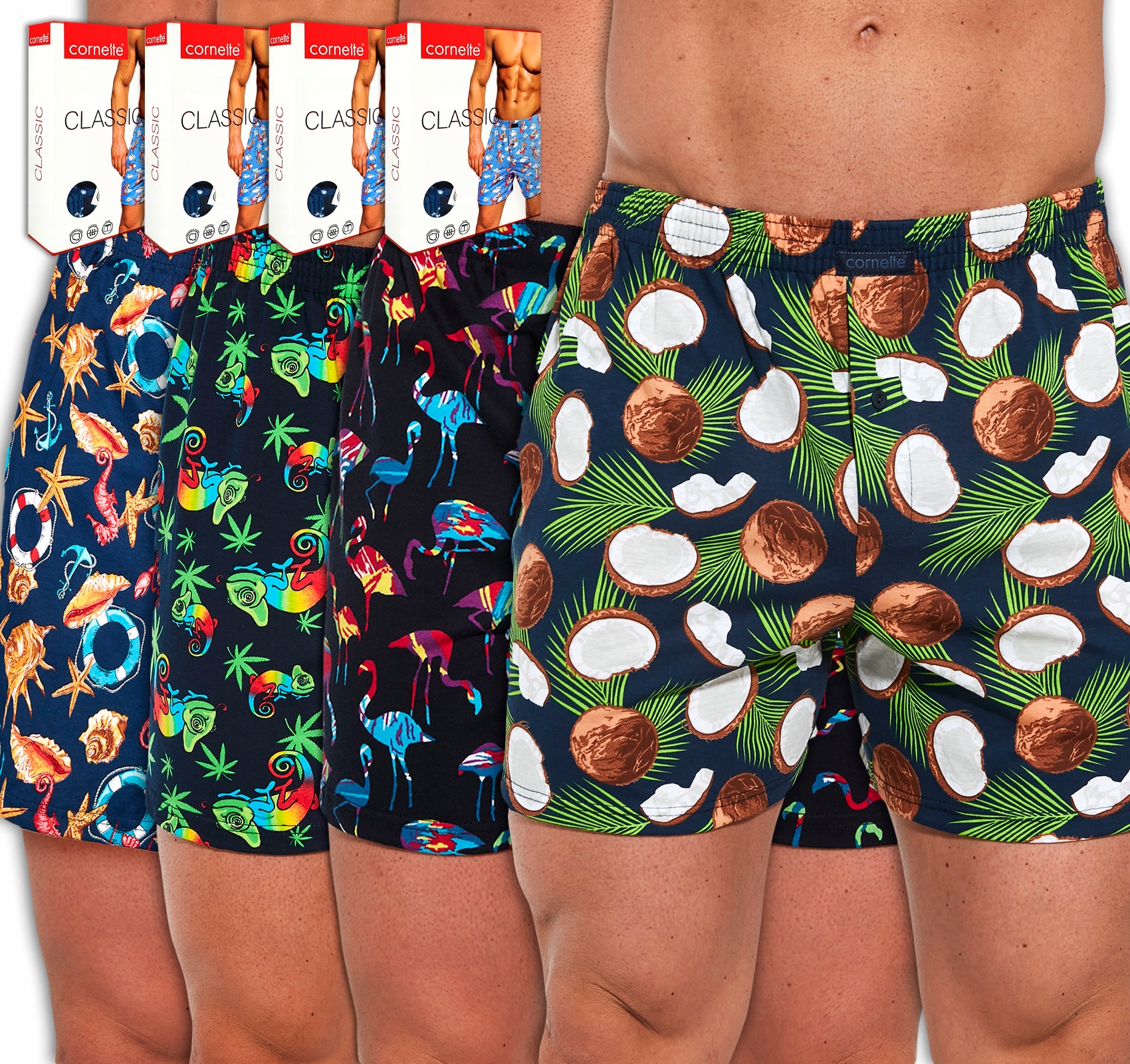 Cornette Boxerky Classic volné x 4 ks r M