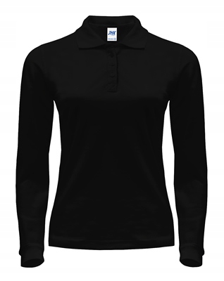 

Koszulka Polo damska z długim rękawem Black M