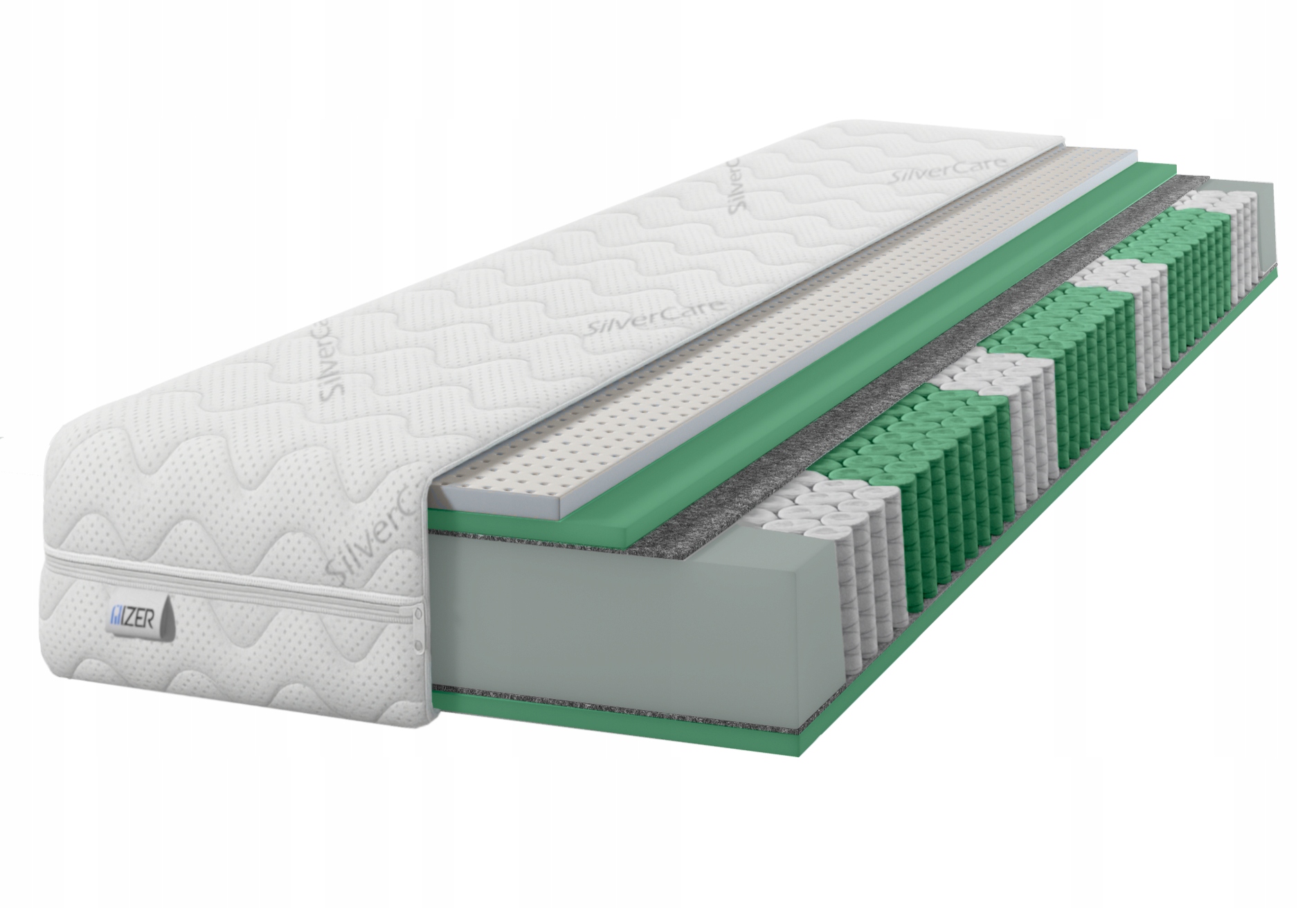 Matrace 100x190 pružinová Multipocket Latex Hr H3 H4 Středně tvrdá