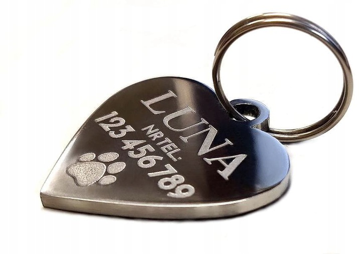 

Metalowy Identyfikator Adresówka Serce Grawer D