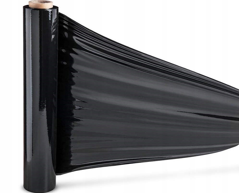 Folia strecz stretch Mini Rap CZARNA 0,80kg 25 cm Waga netto folii 0.65 kg