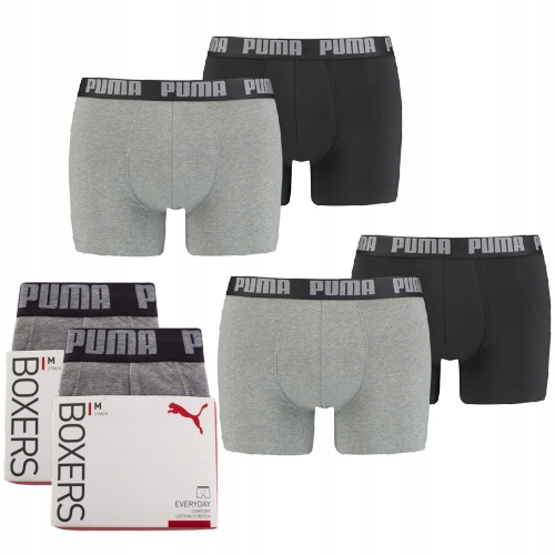 Pánské boxerky slipy Puma basic Bavlna 4PAK L