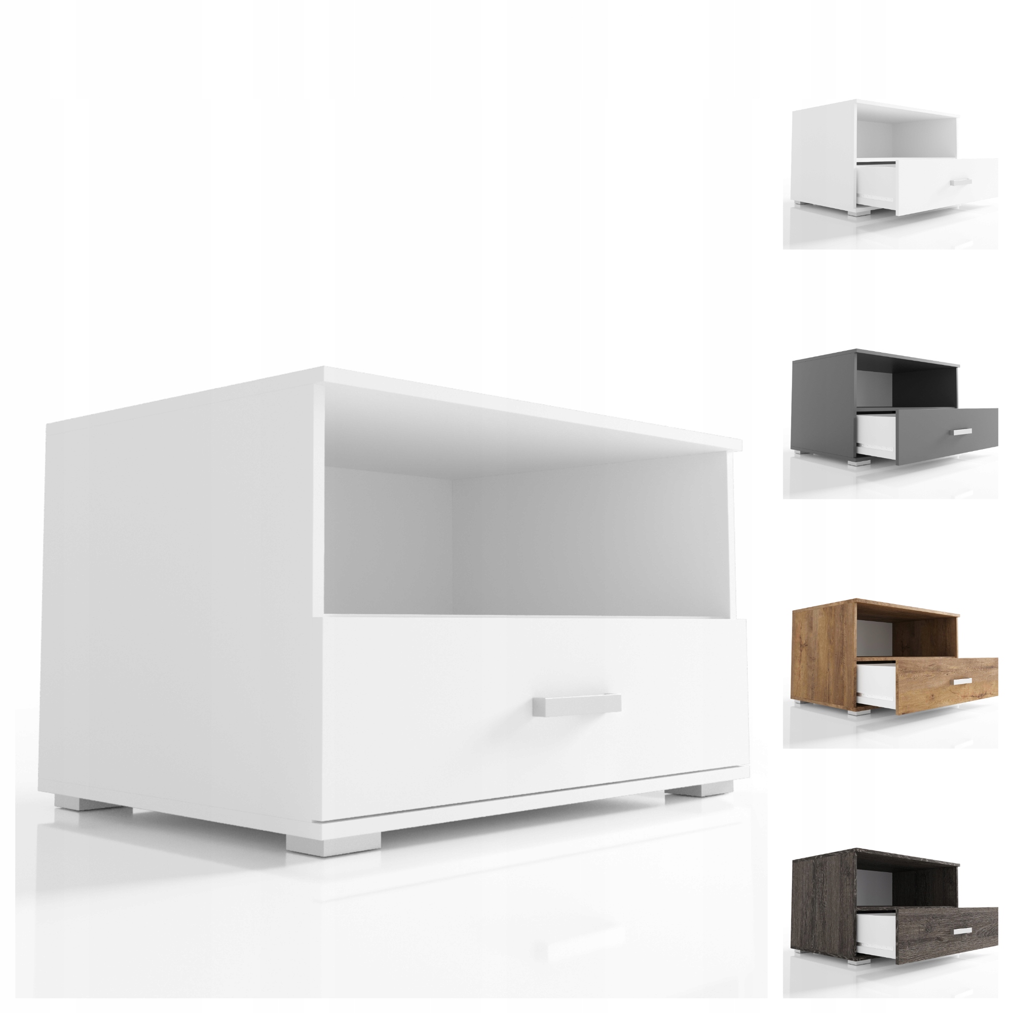 Rtv skříňka se zásuvkou 80 cm Bílá VK11 O-sofa Malá praktická komoda Barvy