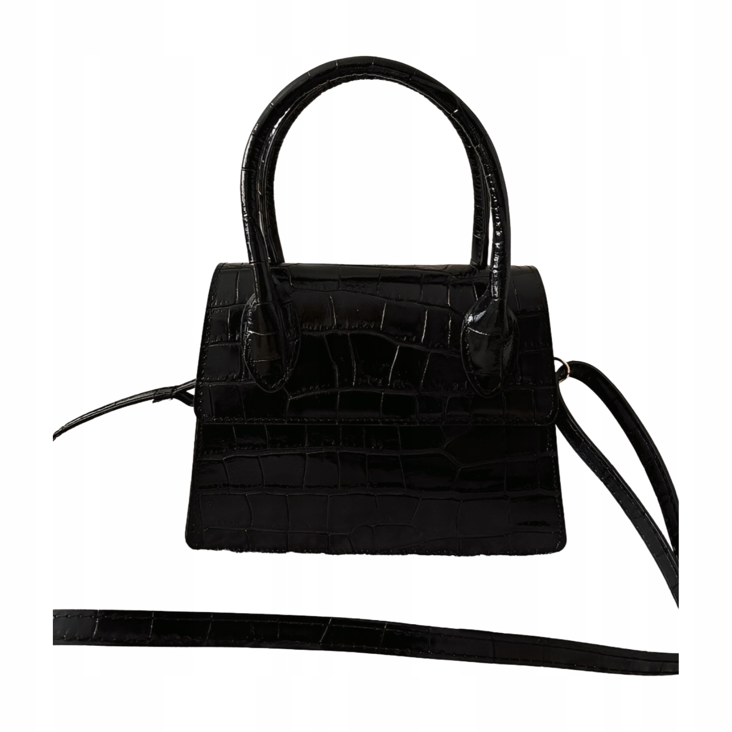 Laura Biaggi kabelka mini shopperka kožená černá design