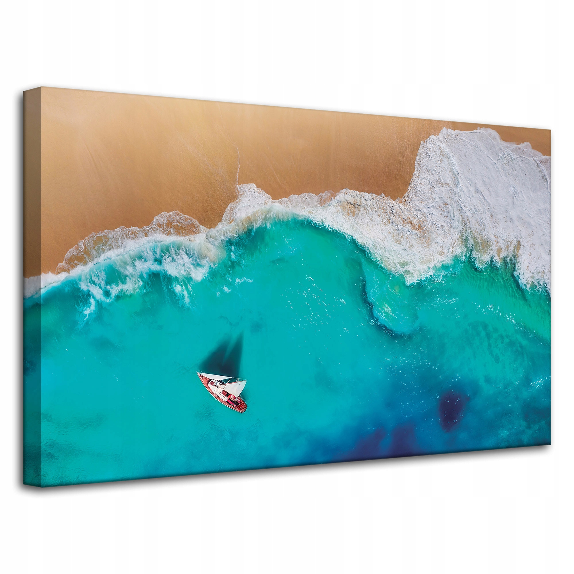 Obraz na plátně Plachetnice Voda Vlny Břeh 80x50 cm