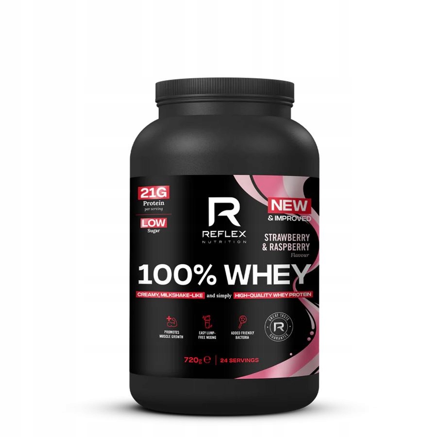 100% Whey Protein 720g strawberry raspberry