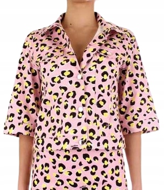 Love Moschino Růžová Bunda S Krátkým Rukávem Panterka 36 K1N