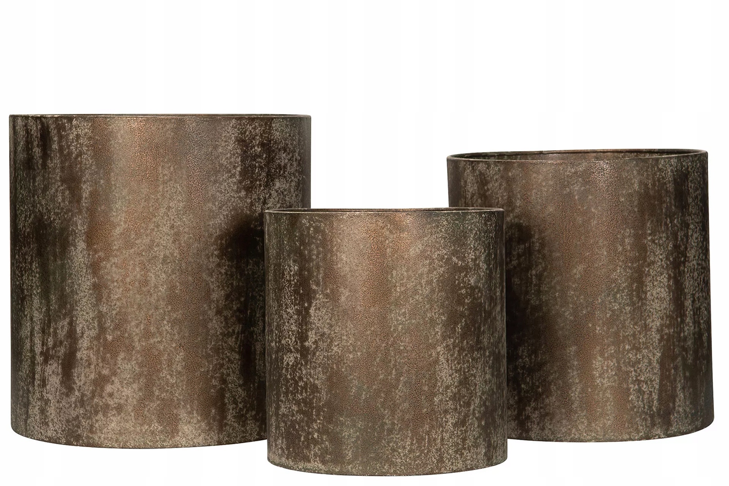 Kvetináč Loft Veľký Vysoký 3 ks obal na kvetináč na palmu monstery sada hnedá