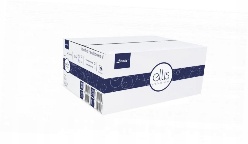 Skládací ručník V Professional bílý Ellis (2615) Ellis