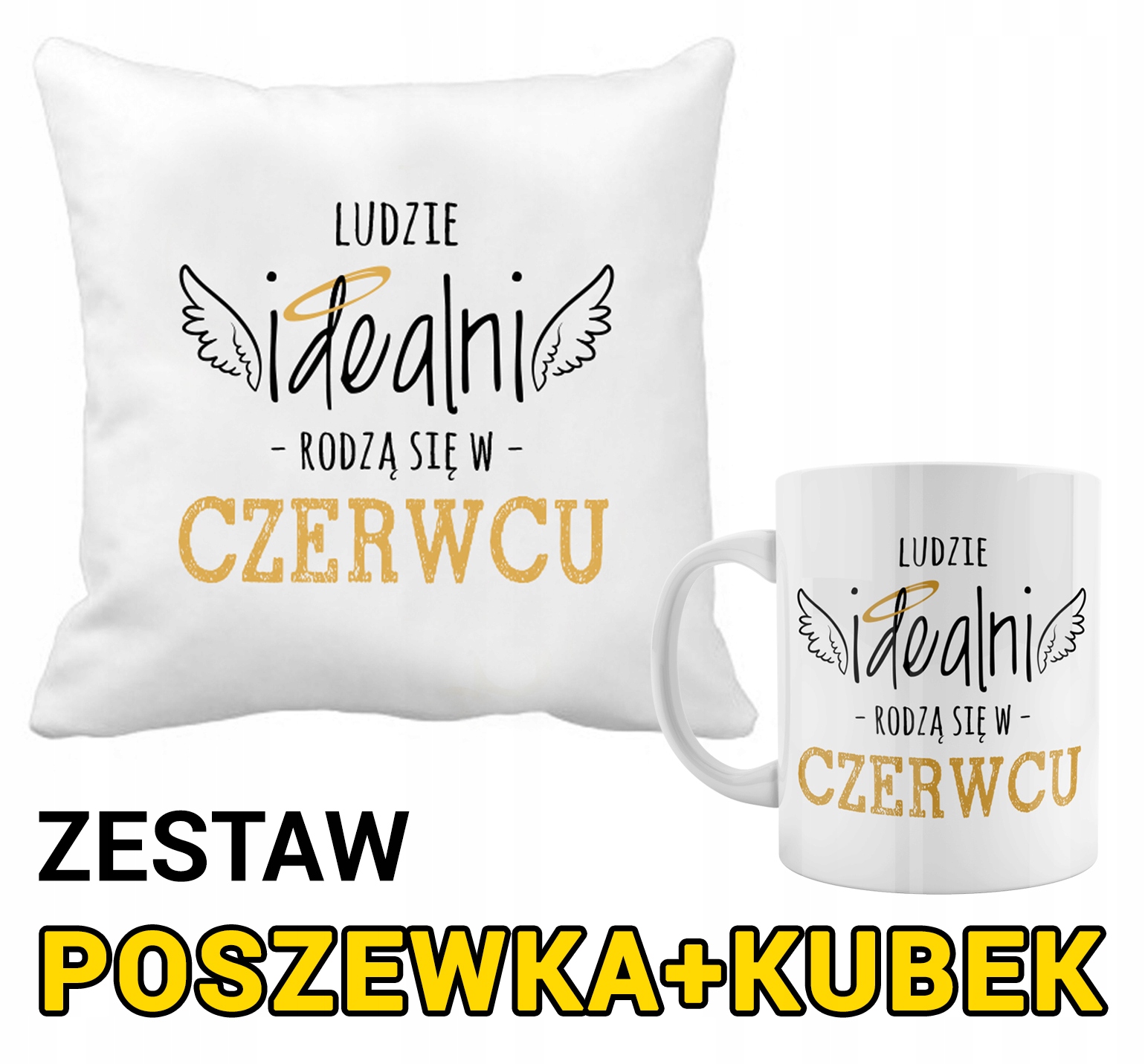 

Zestaw Poszewka Kubek prezent Idealni W Miesiącu