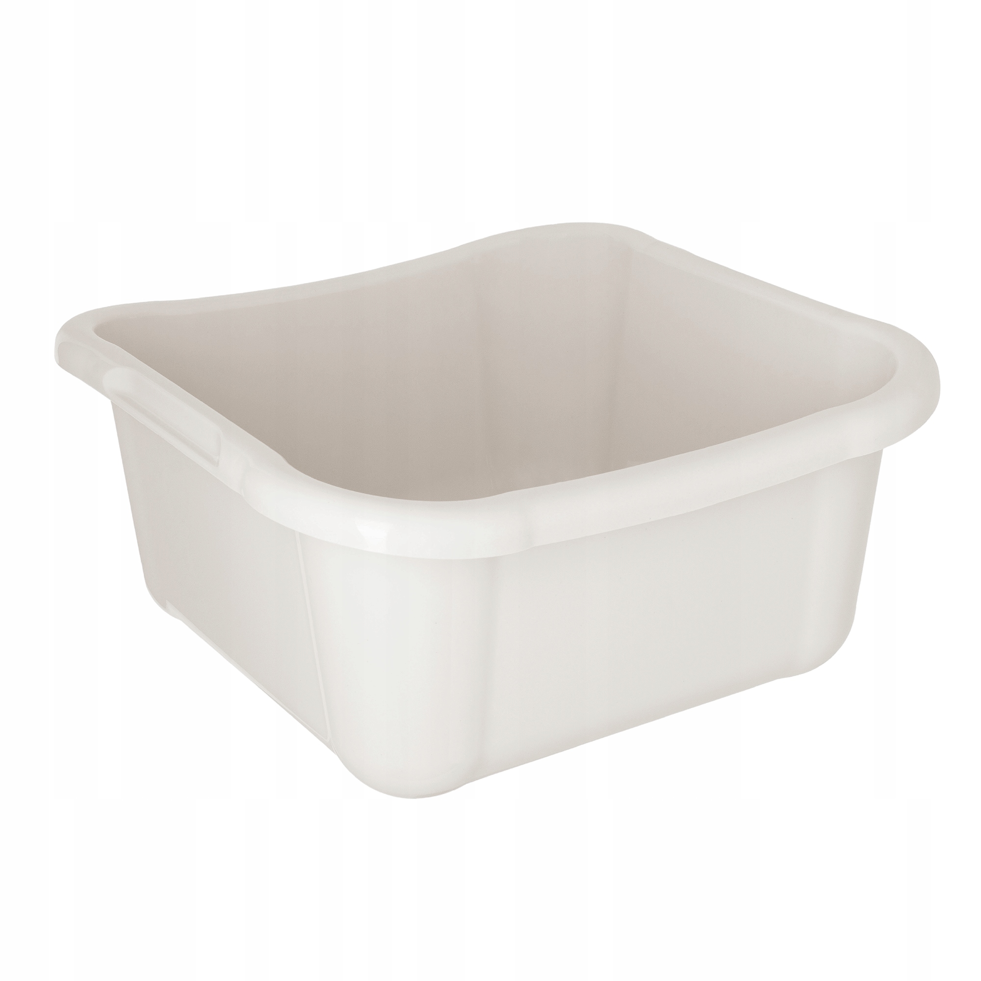 MISKA PLASTIKOWA KWADRATOWA 12L BIAŁA NA PRANIE DUŻA Z UCHWYTAMI