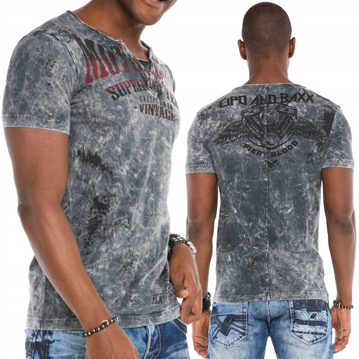 

T-Shirt Cipo Baxx Koszulka Mazany Motorcycle