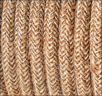 

Kabel w oplocie jutowym naturalny 50 metrów 2x0,75