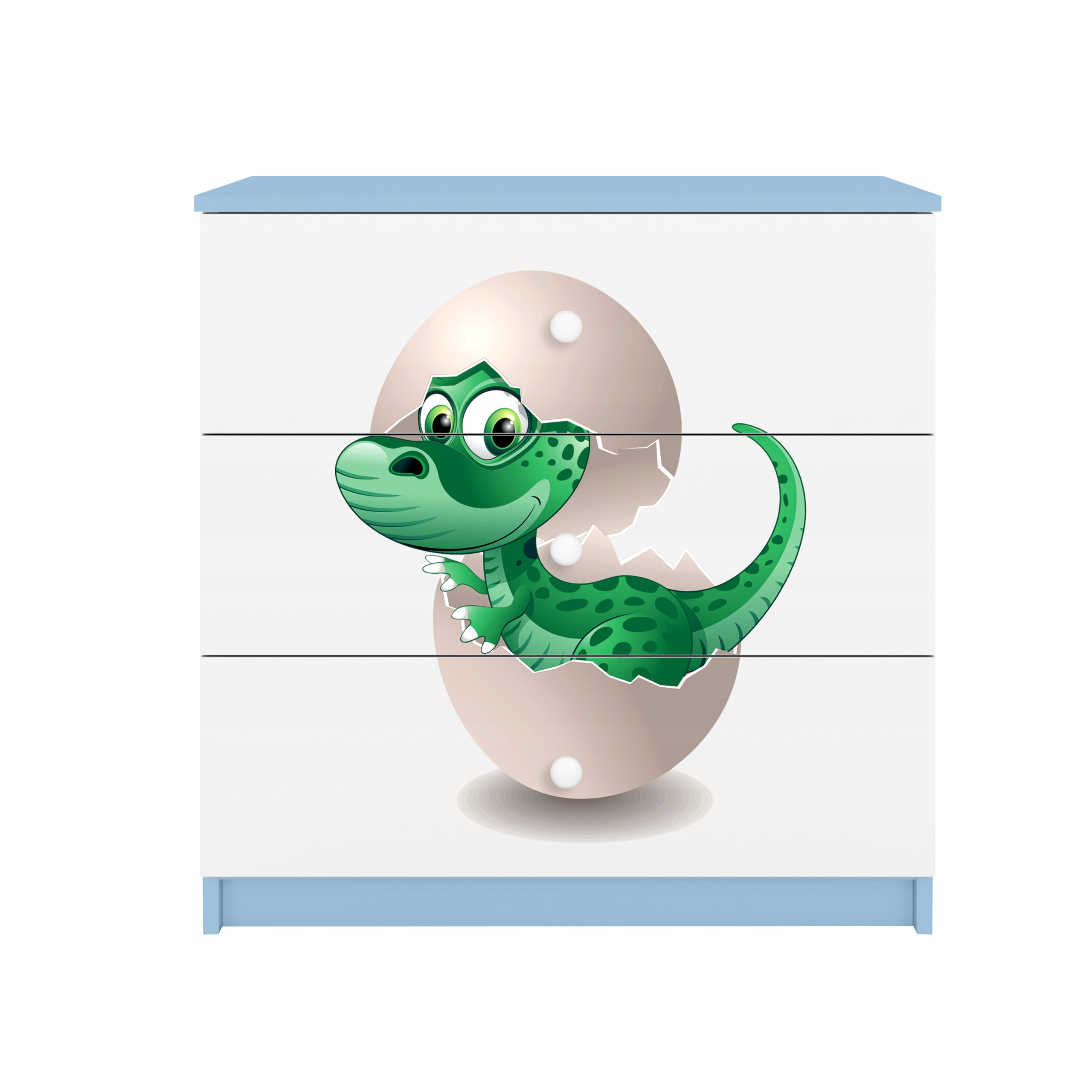 Komoda Babydreams Modrá grafika malý dino 80 cm