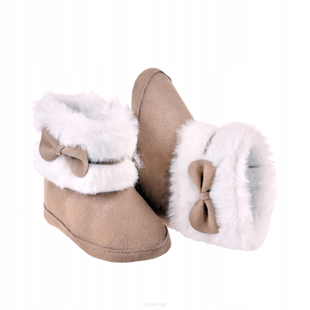 Buciki dla dziewczynki ocieplane niemowlęce R17