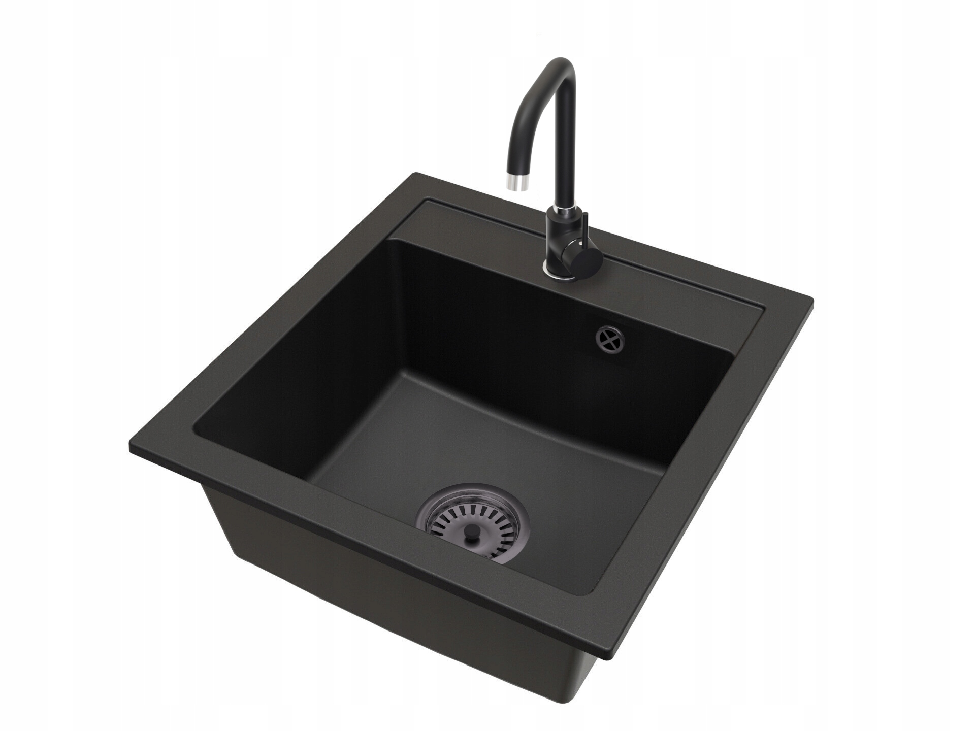 Kuchyňský Dřez Šedý S Baterií, Velká Komora