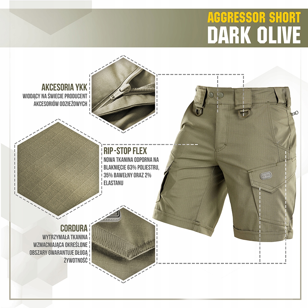 M-Tac Spodenki Aggressor Short Dark Olive Marka M-Tac
