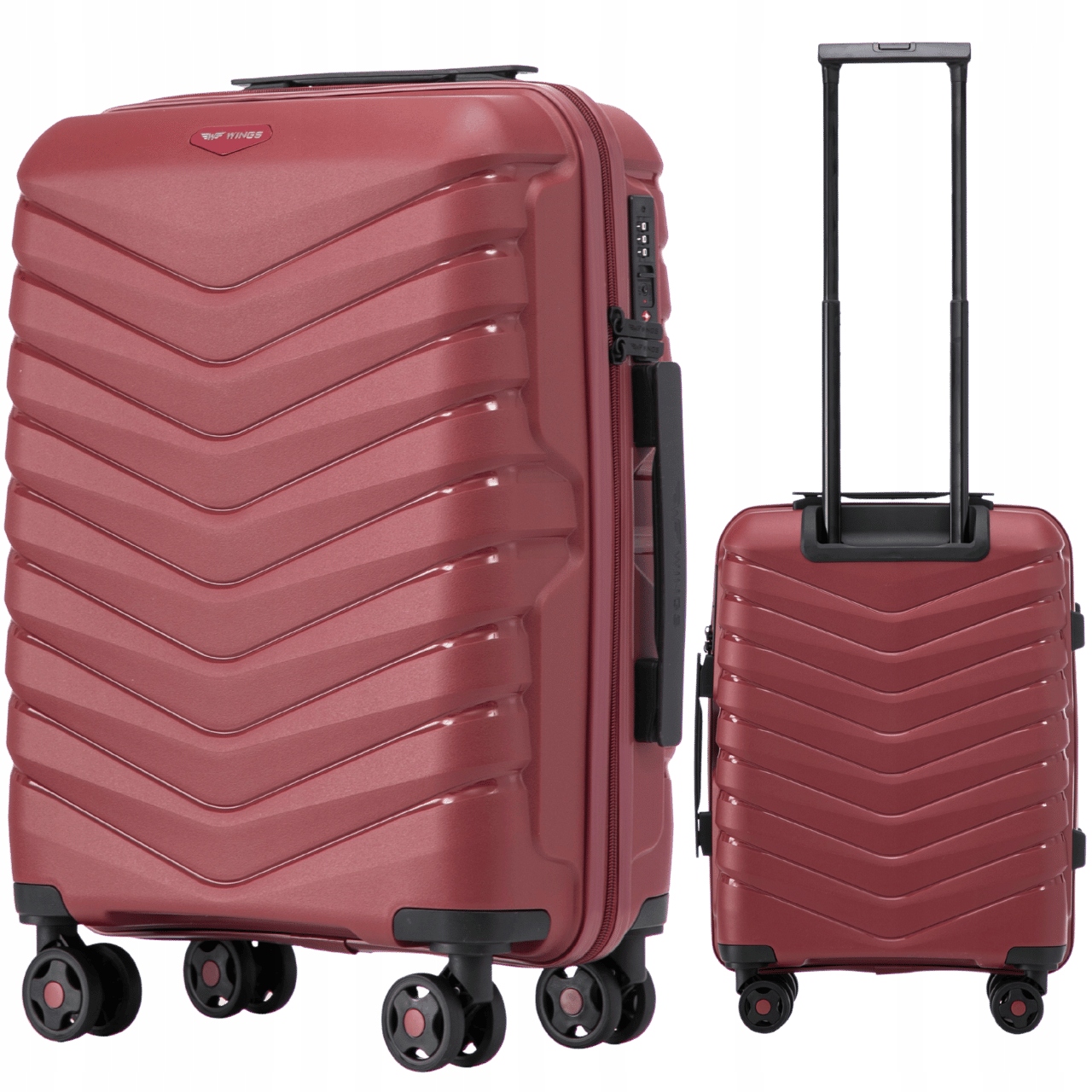 Kabinový kufr Wings Malý příruční kufr z polypropylenu, Nezničitelný