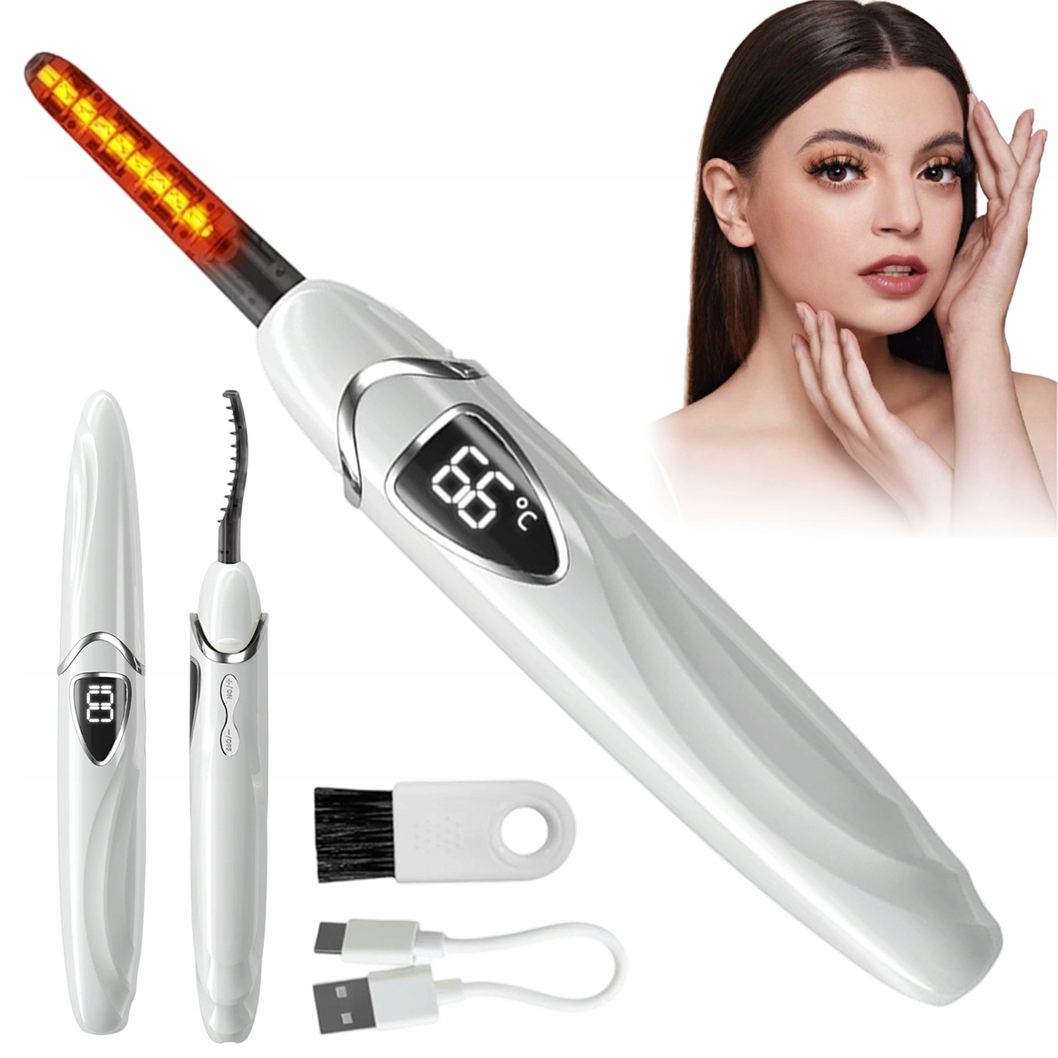 Elektrická Vyhřívaná Řasenka 400 Mah Typ C