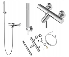 Termostatická vaňová batéria chróm Glami kohútik termostat hlavica vaňa