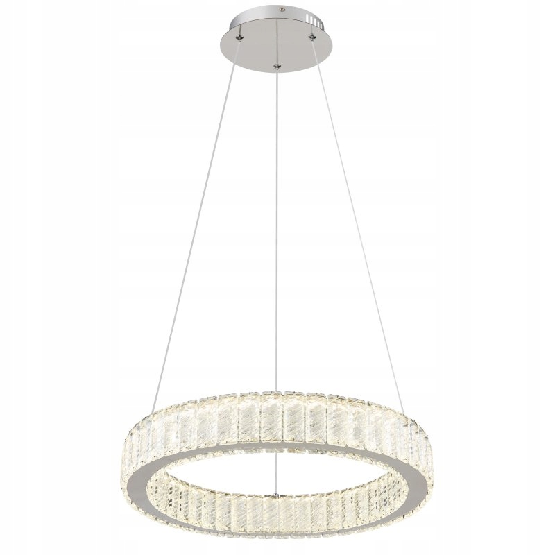 Led závesná lampa Mucky 50W krištáľová glamour s diaľkovým ovládaním Globo