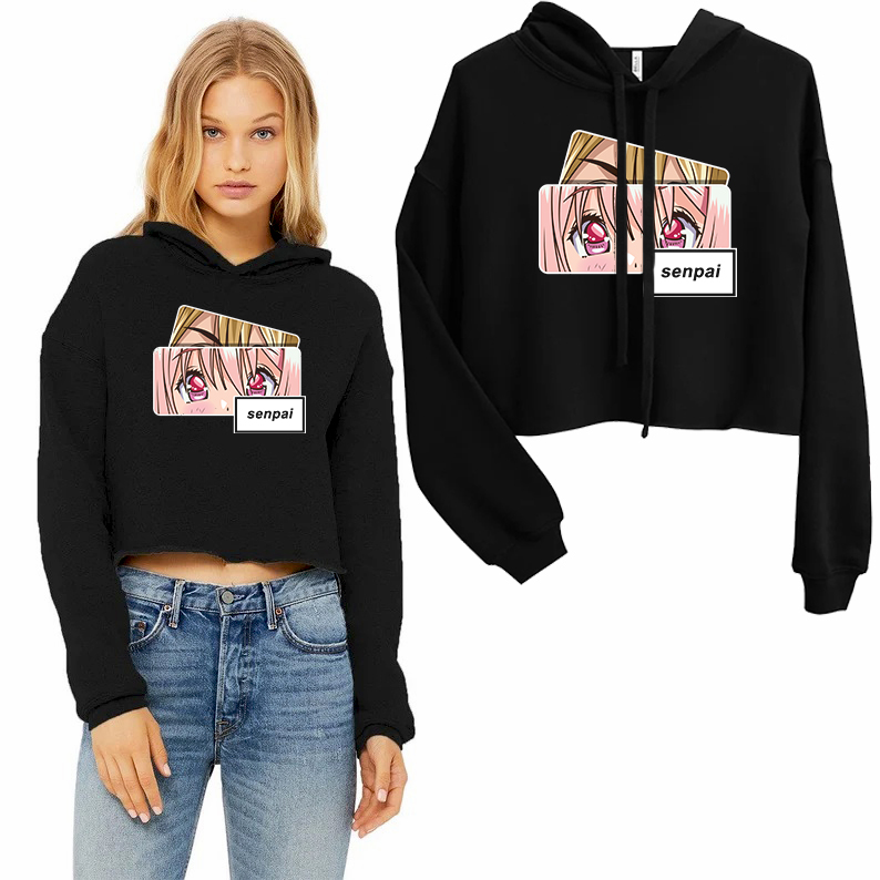 

Bluza Damska Czarna Krótka Anime Manga M