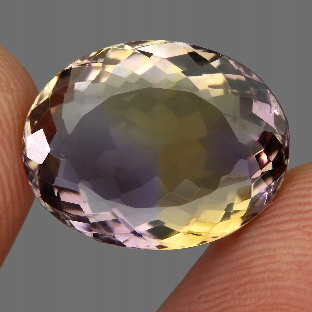 Přírodní kámen ametrin 15.22ct If dvoubarevný