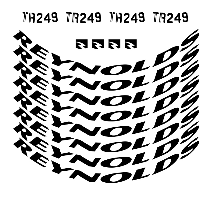 Naklejki na obręcze Reynolds TR249 zestaw naklejek