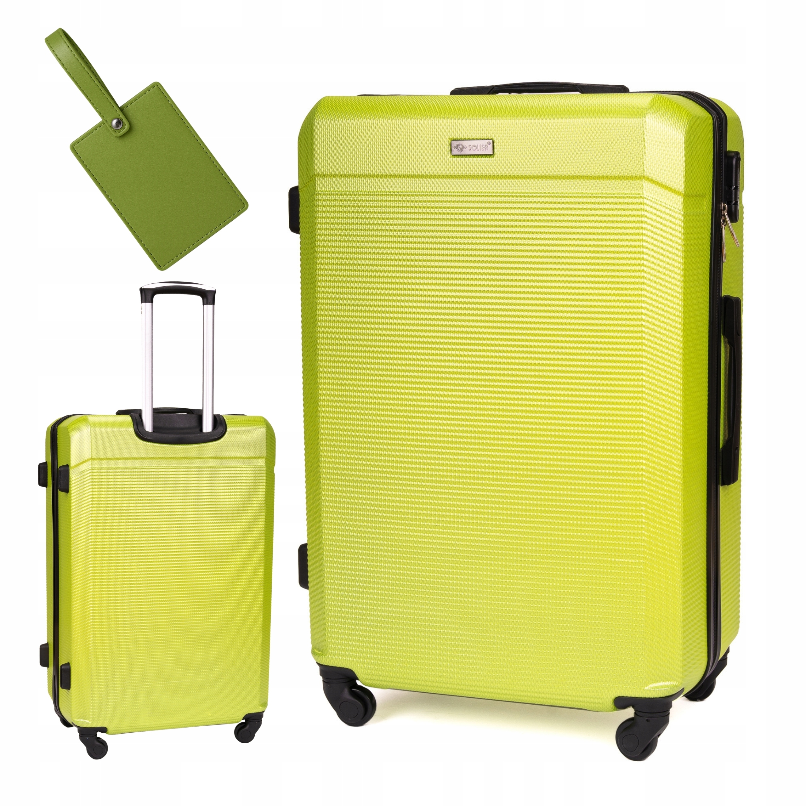 Cestovní kufr na kolečkách, zavazadla Abs, střední pevná, pevná, Premium Dárek