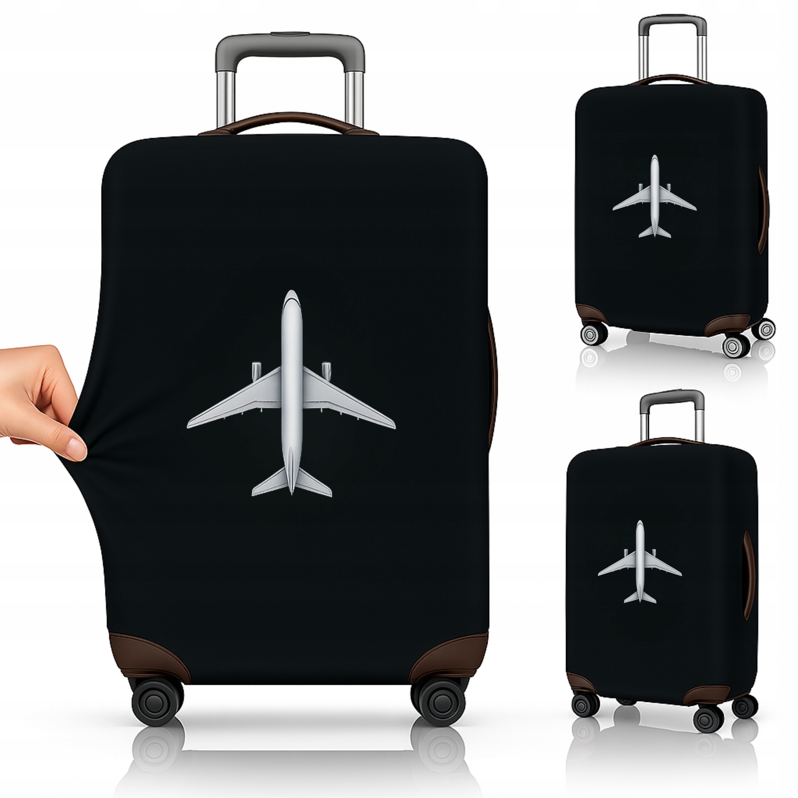 Pokrowiec Ochronny na Walizkę Podróżną Duża XL Etui Bagaż 80x55x35cm P3