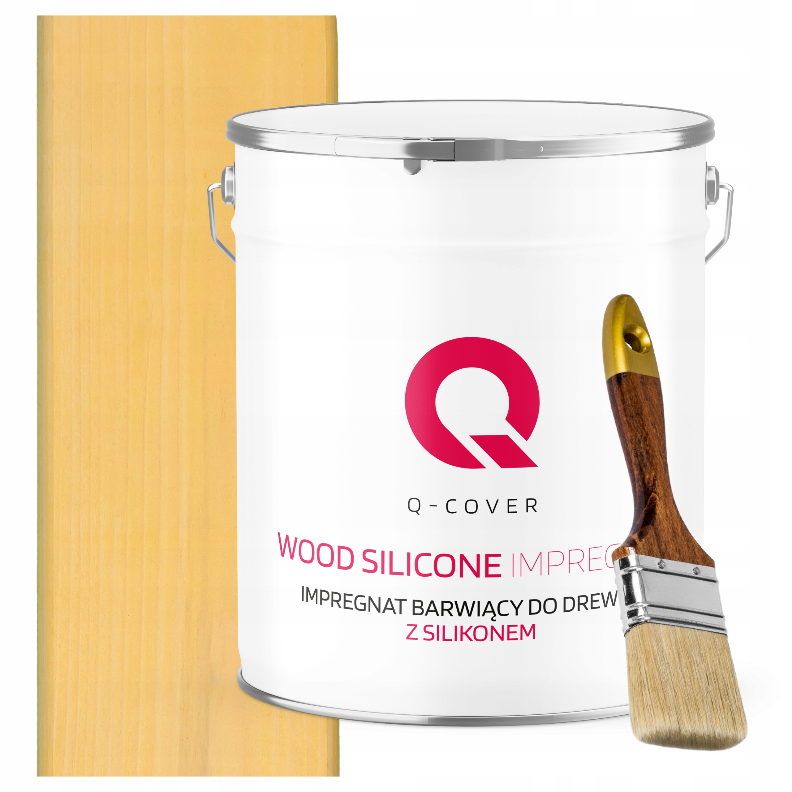 Impregnace Na Dřevo Ochranný Barvící Lazura Se Silikonem Borovice 5 L Štětec