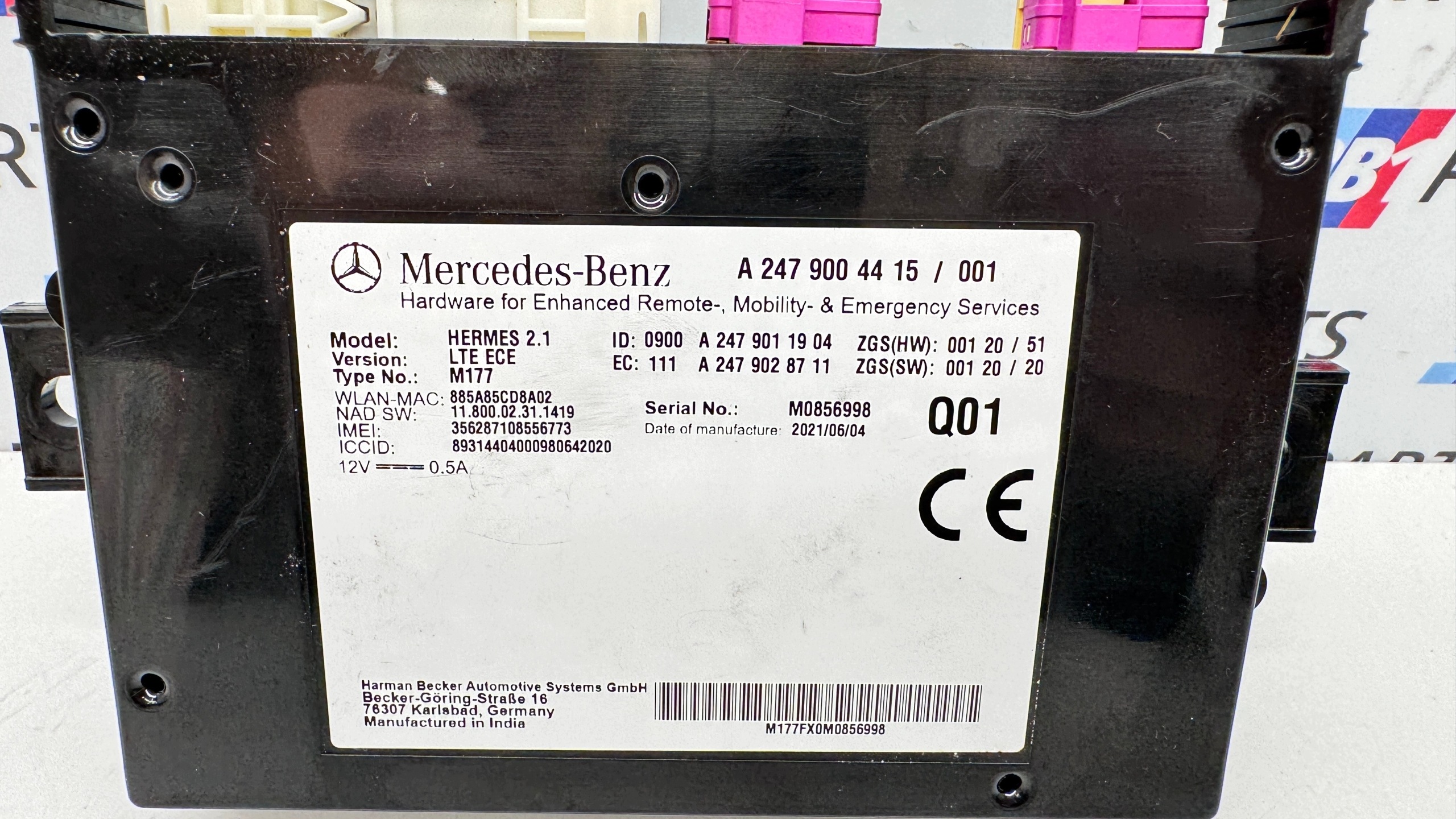 MERCEDES W177 W118 W247 module control unit TELEMATIK A2479004415