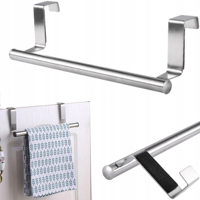 UCHWYT NA ŚCIERECZKI KUCHENNE RĘCZNIKI WIESZAK NA DRZWICZKI BEZINWAZYJNY 2x EAN (GTIN) 5905440901748