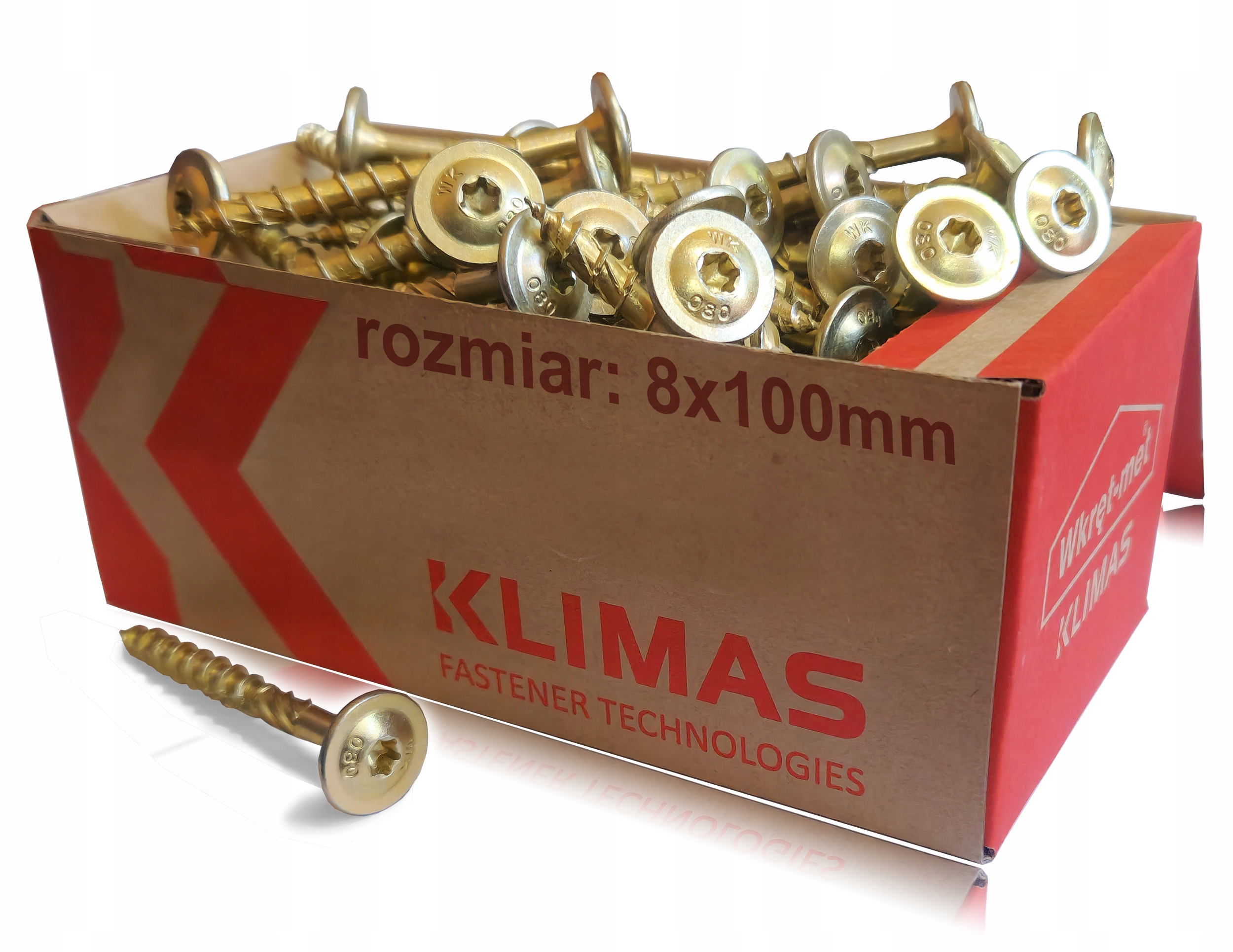 WKRĘTY CIESIELSKIE DO DREWNA TALERZOWE TORX 8x100