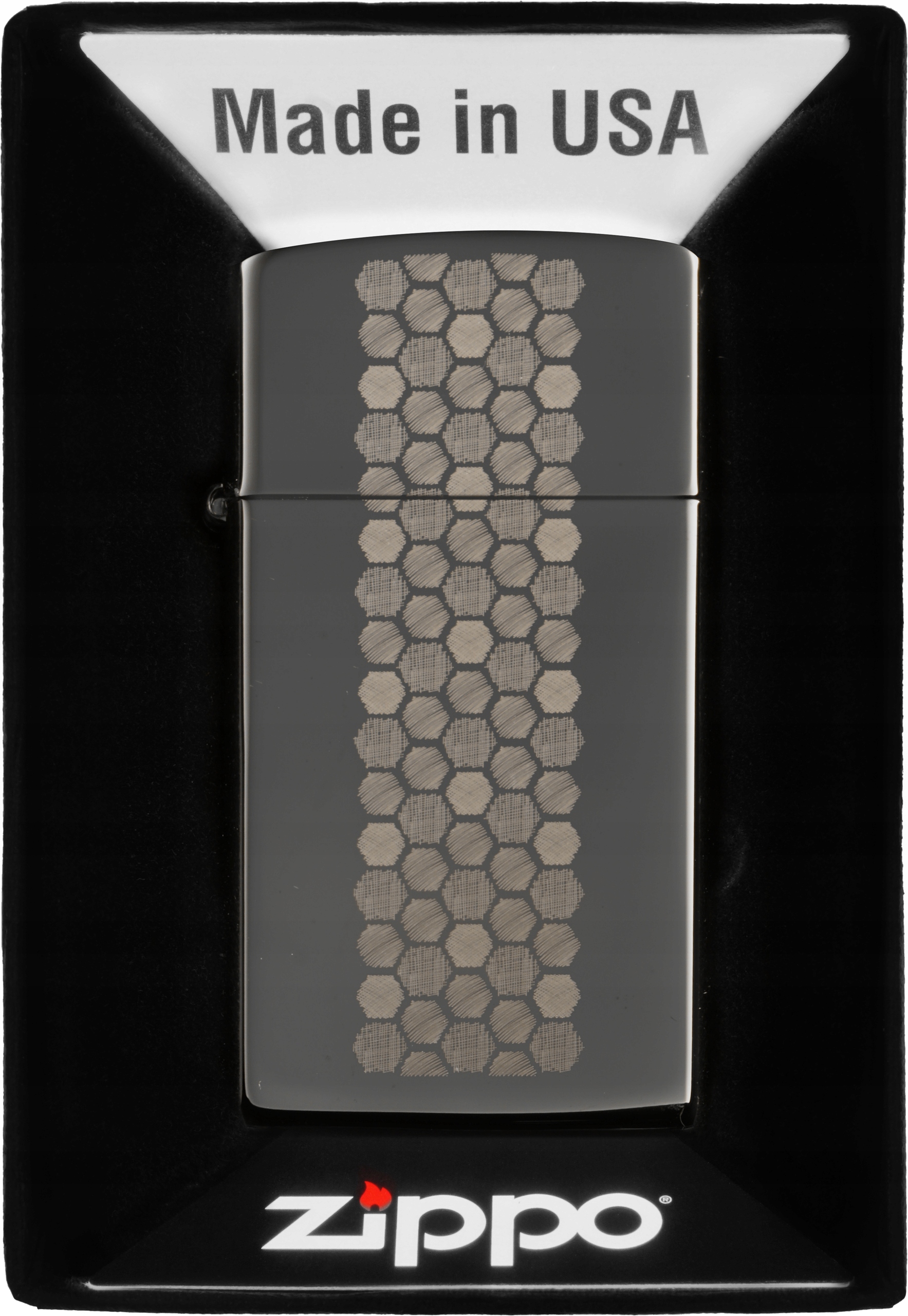 Zapalovač Zippo Honeycomb Pattern Design Slim 60007224 Větruodolný Benzín
